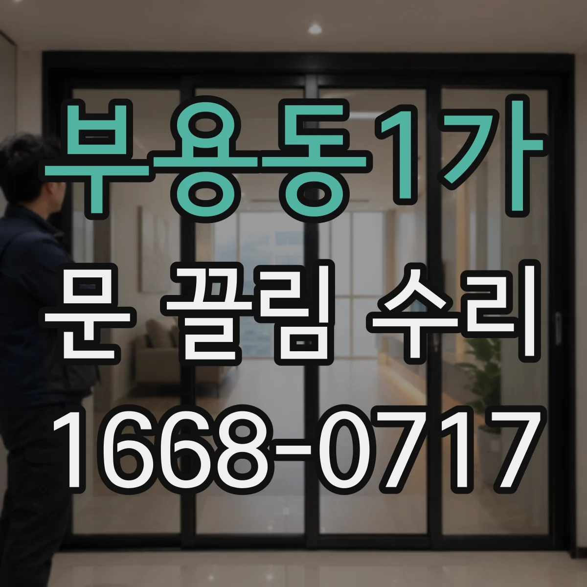부용동1가 문 끌림 수리