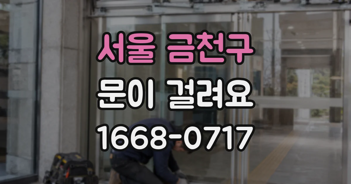 서울 금천구 문이 걸려요