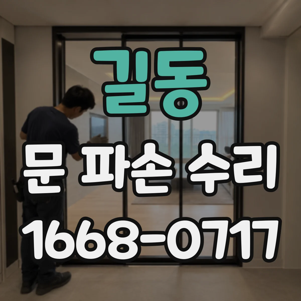 길동 문 파손 수리