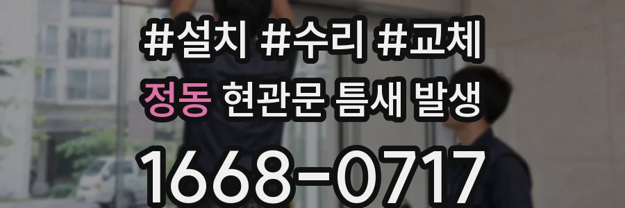 정동 현관문 틈새 발생