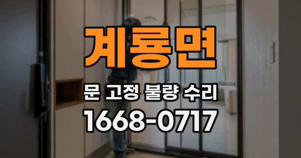 계룡면 문 고정 불량 수리