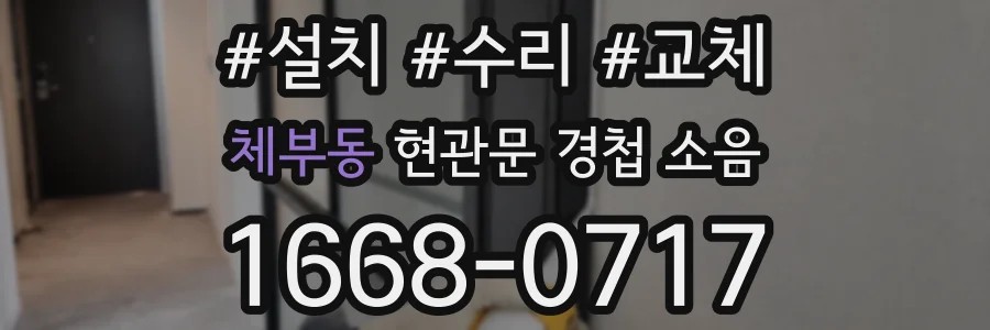 체부동 현관문 경첩 소음
