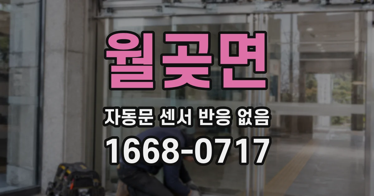 월곶면 자동문 센서 반응 없음