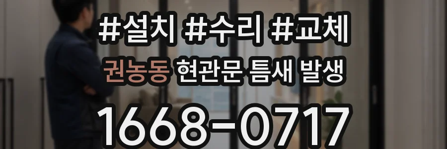 권농동 현관문 틈새 발생