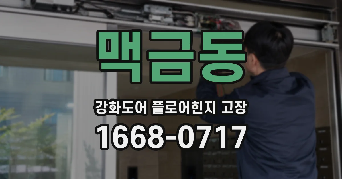 맥금동 강화도어 플로어힌지 고장