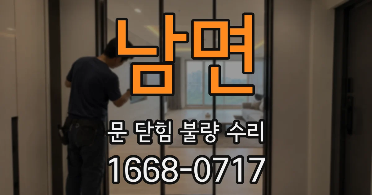 남면 문 닫힘 불량 수리