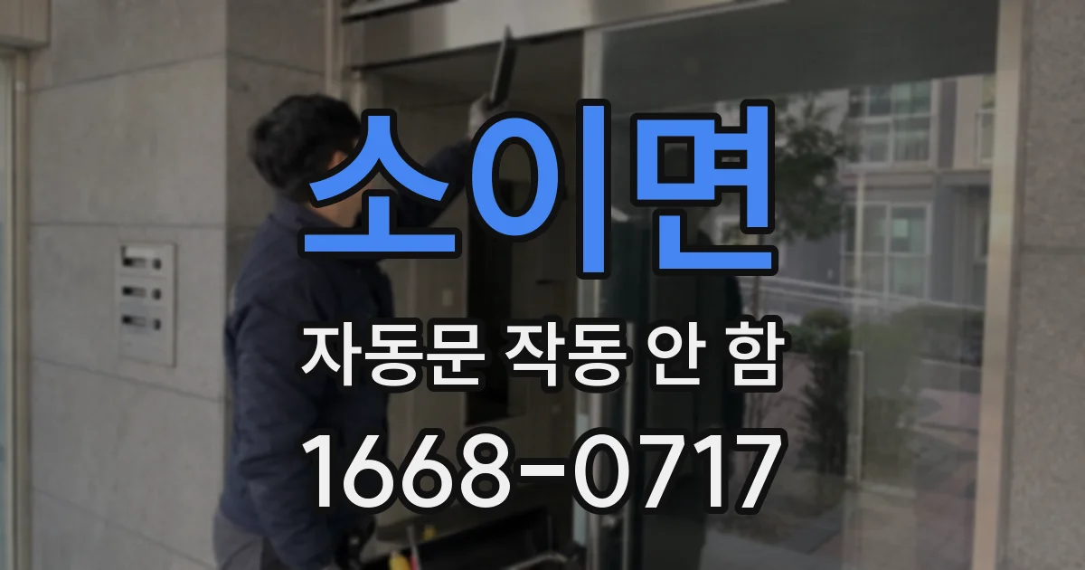 소이면 자동문 작동 안 함