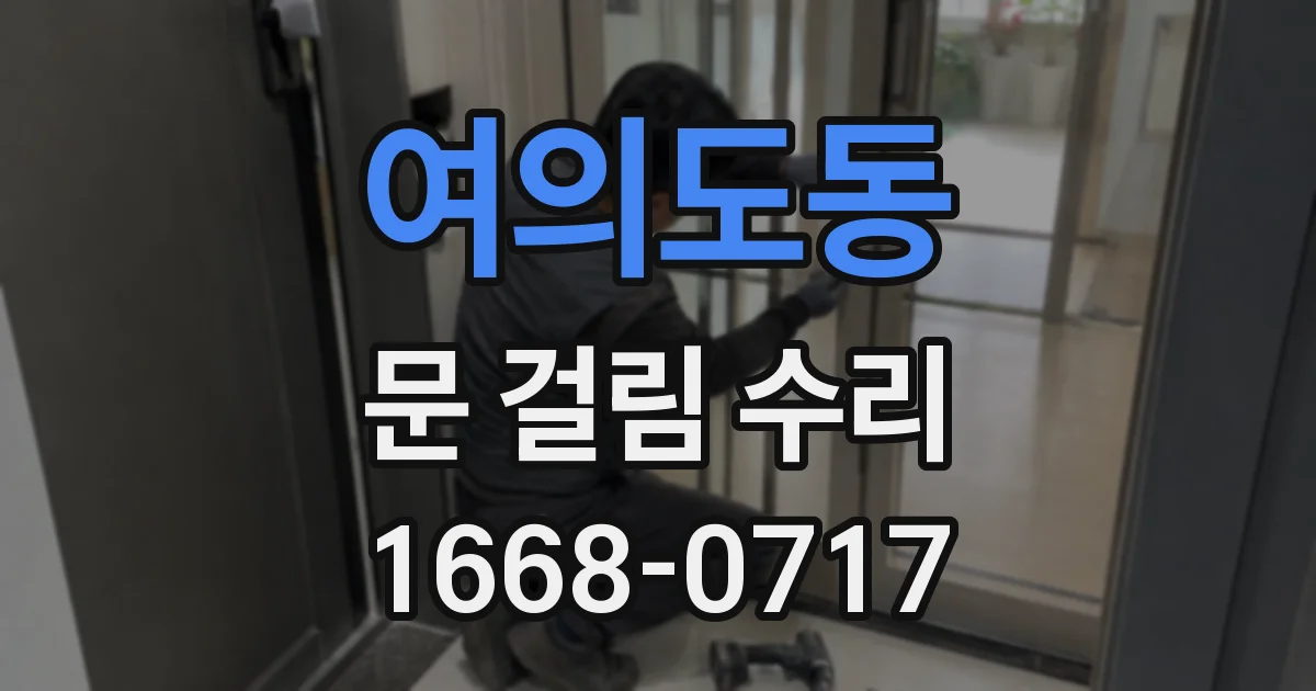 여의도동 문 걸림 수리