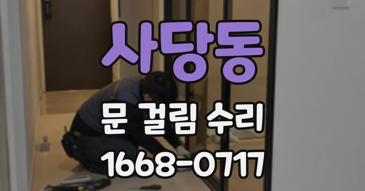 사당동 문 걸림 수리