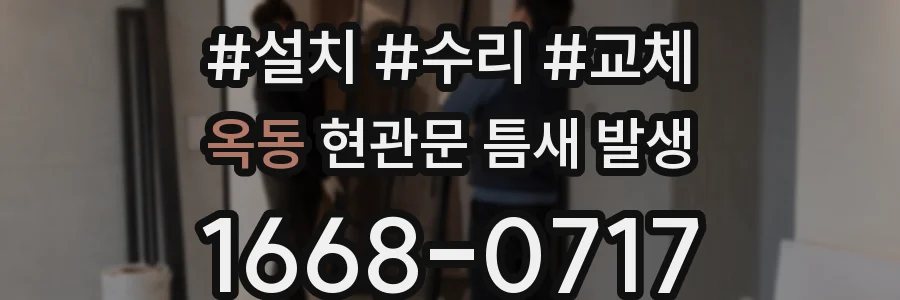 옥동 현관문 틈새 발생
