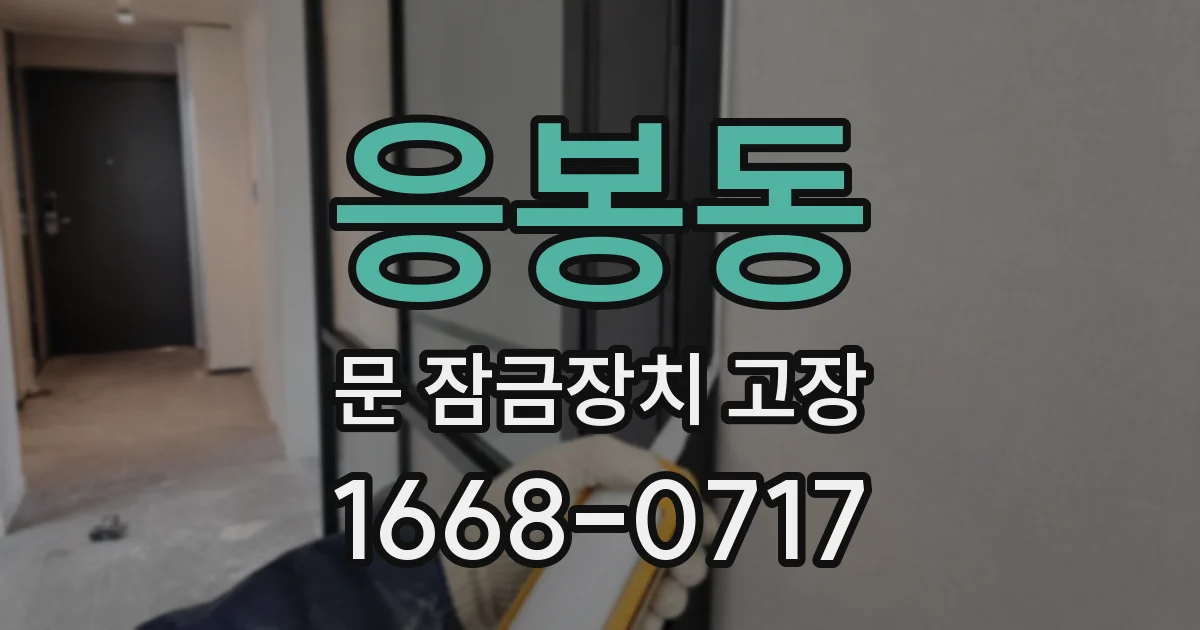 응봉동 문 잠금장치 고장