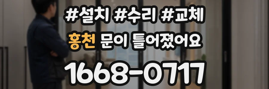 홍천 문이 틀어졌어요