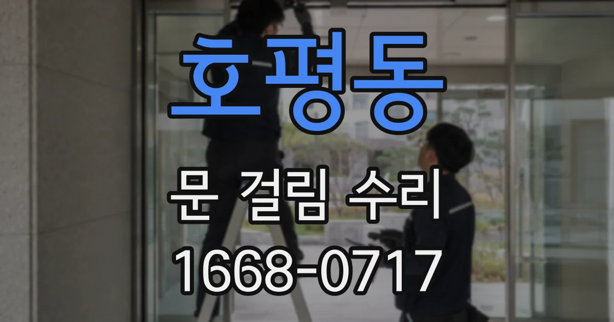 호평동 문 걸림 수리