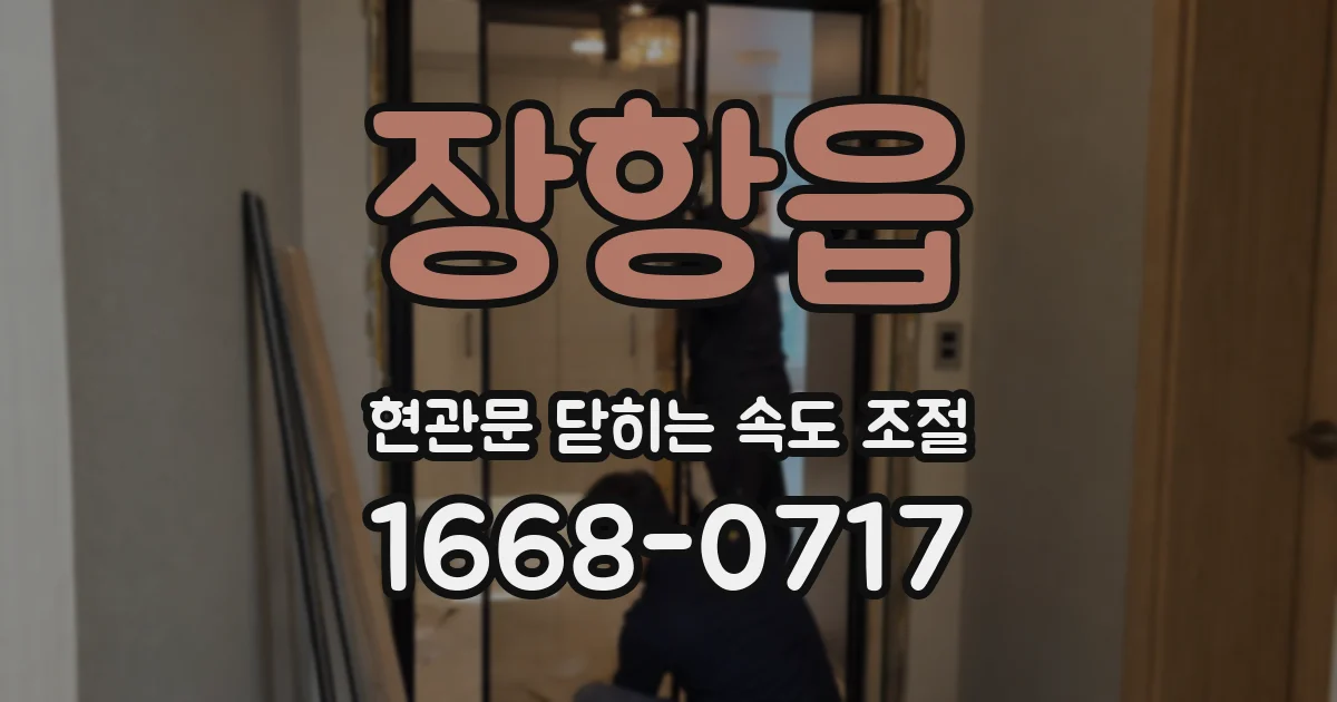 장항읍 현관문 닫히는 속도 조절