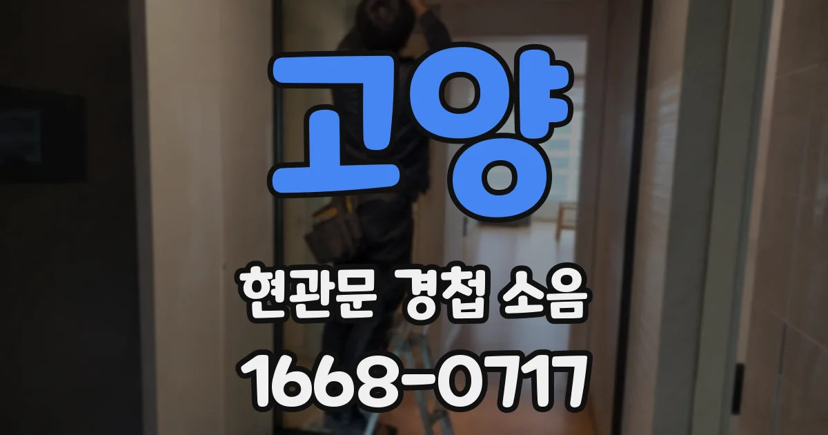 고양 현관문 경첩 소음