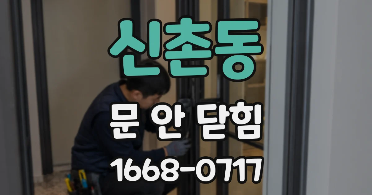 신촌동 문 안 닫힘