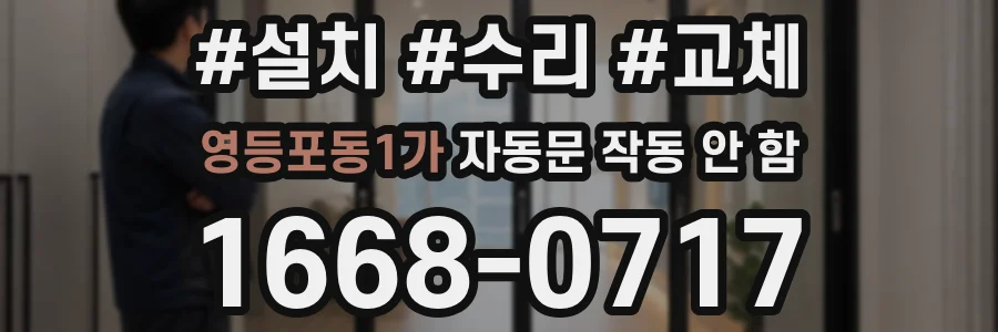 영등포동1가 자동문 작동 안 함