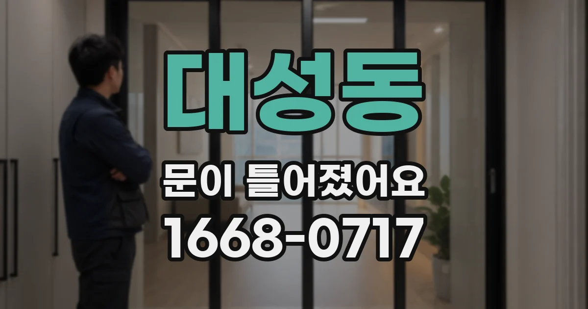 대성동 문이 틀어졌어요