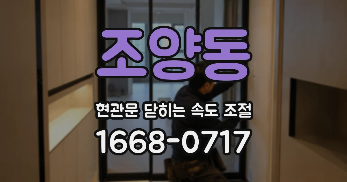 조양동 현관문 닫히는 속도 조절