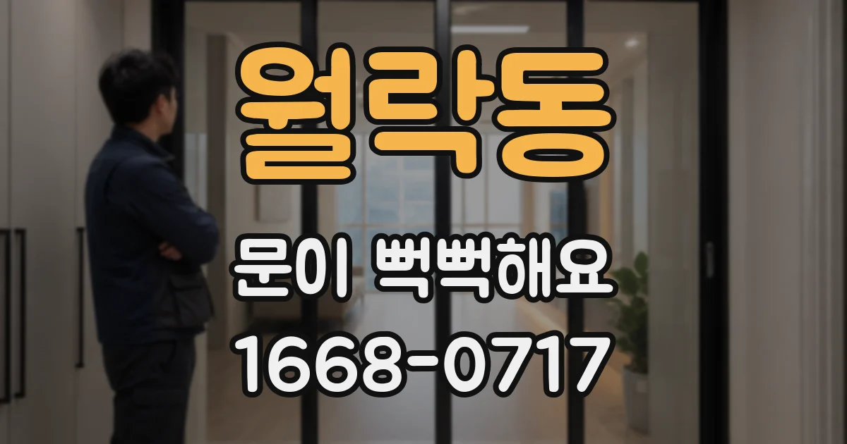 월락동 문이 뻑뻑해요