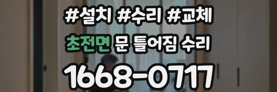 초전면 문 틀어짐 수리
