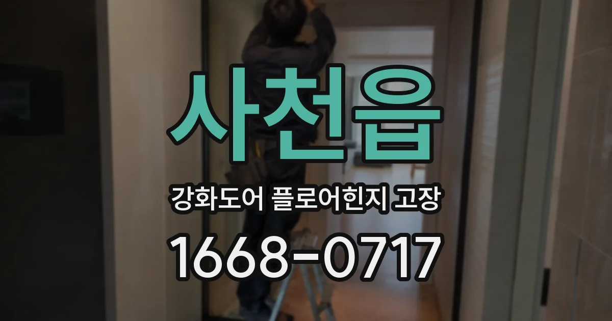사천읍 강화도어 플로어힌지 고장
