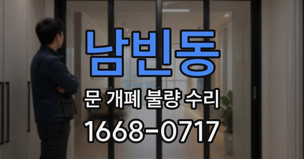 남빈동 문 개폐 불량 수리