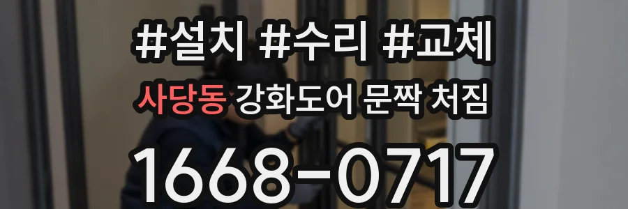 사당동 강화도어 문짝 처짐