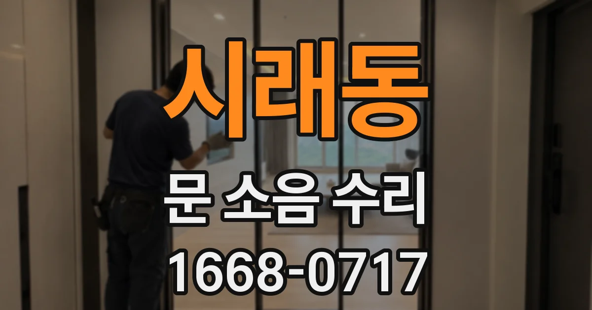 시래동 문 소음 수리