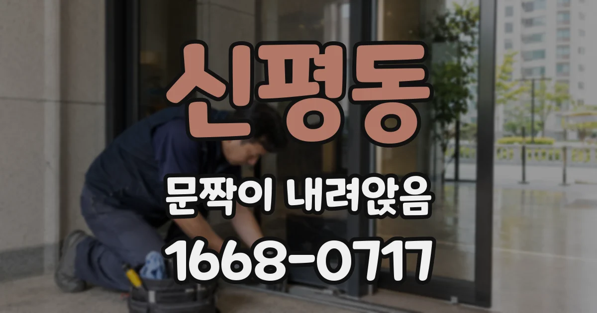 신평동 문짝이 내려앉음