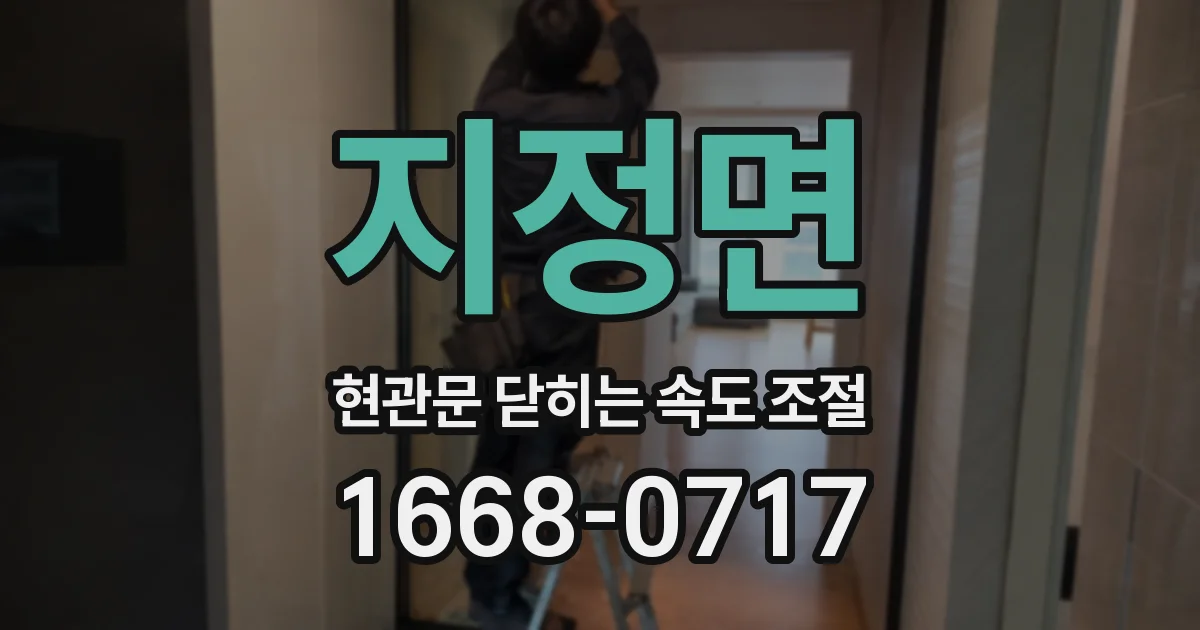 지정면 현관문 닫히는 속도 조절