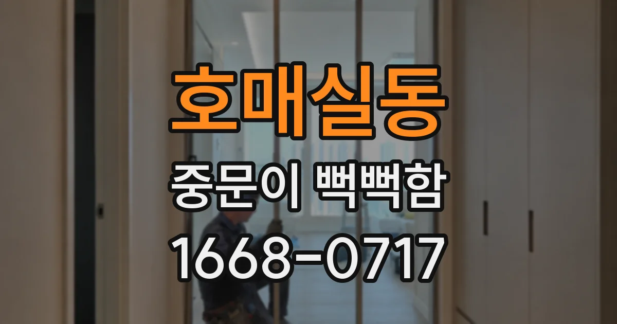 호매실동 중문이 뻑뻑함