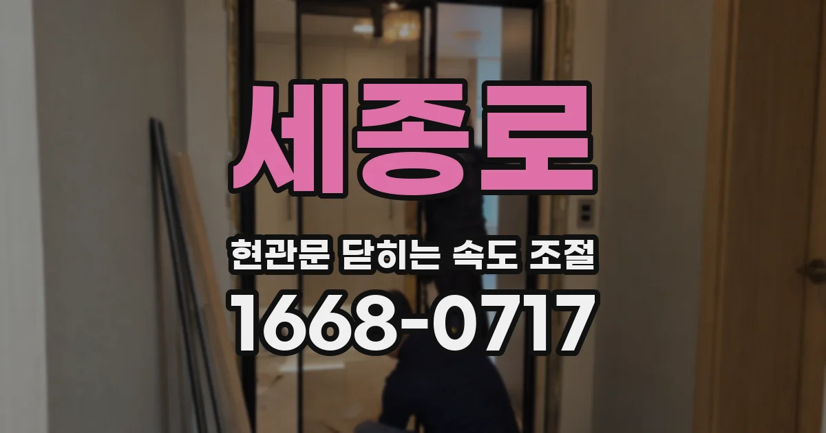 세종로 현관문 닫히는 속도 조절