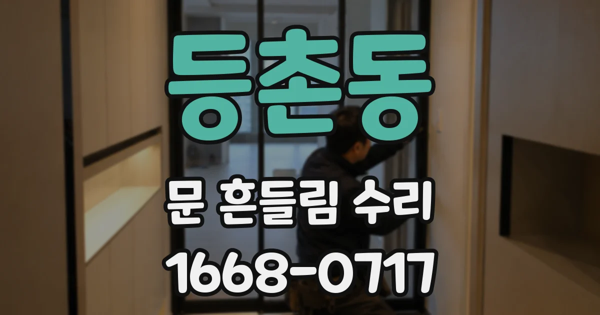 등촌동 문 흔들림 수리
