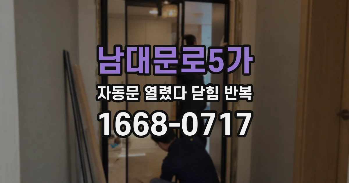 남대문로5가 자동문 열렸다 닫힘 반복