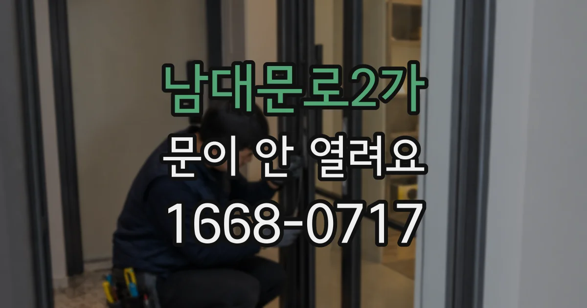 남대문로2가 문이 안 열려요