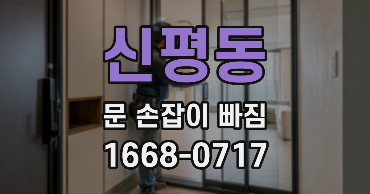 신평동 문 손잡이 빠짐