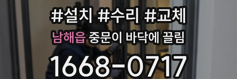 남해읍 중문이 바닥에 끌림