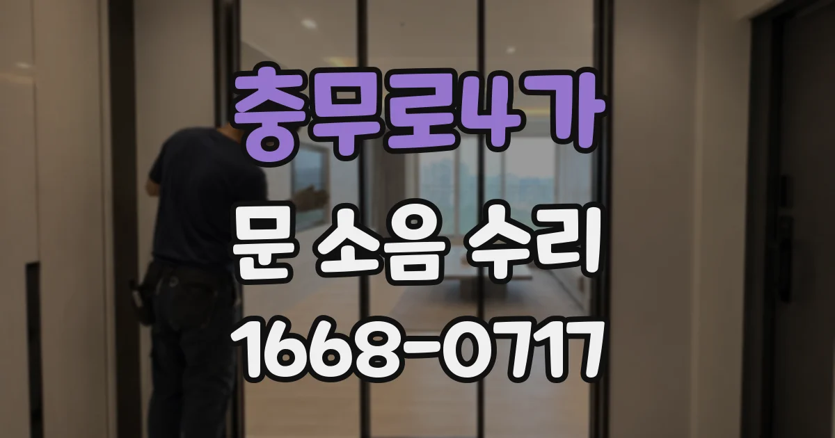 충무로4가 문 소음 수리