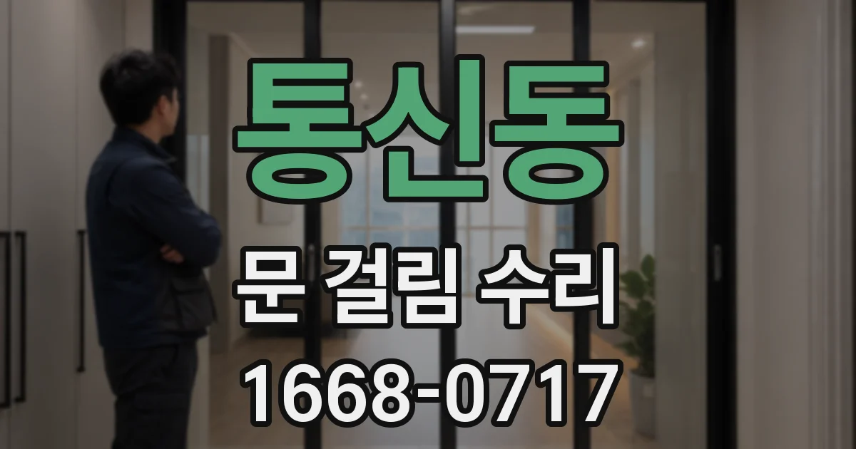 통신동 문 걸림 수리