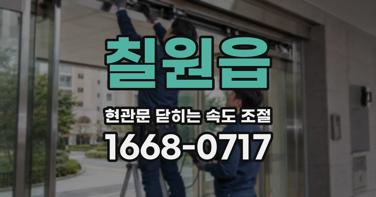 칠원읍 현관문 닫히는 속도 조절