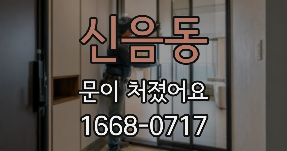 신음동 문이 처졌어요