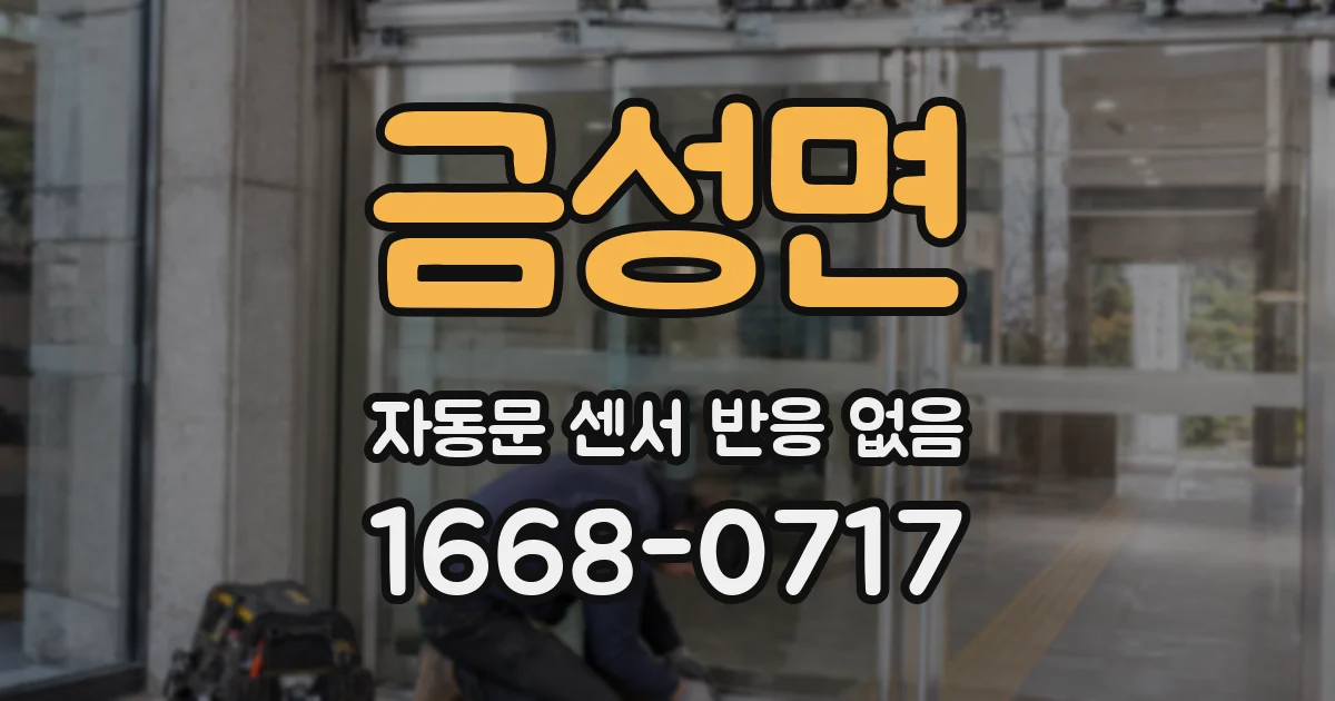 금성면 자동문 센서 반응 없음