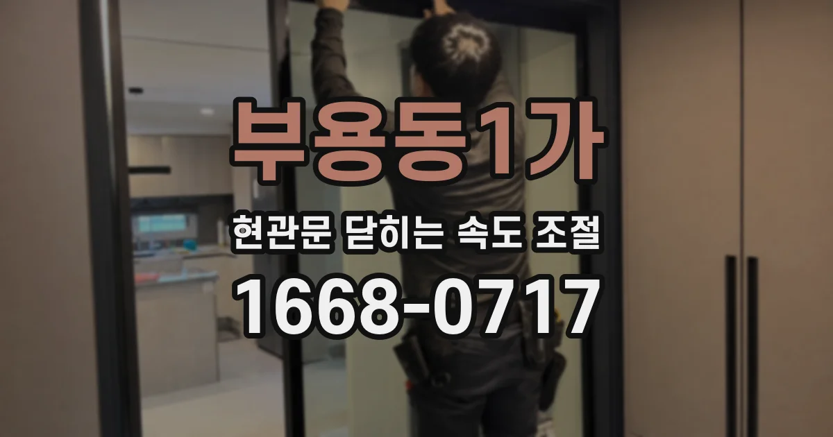 부용동1가 현관문 닫히는 속도 조절