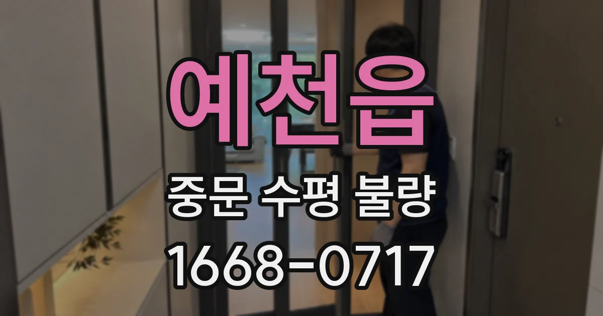 예천읍 중문 수평 불량