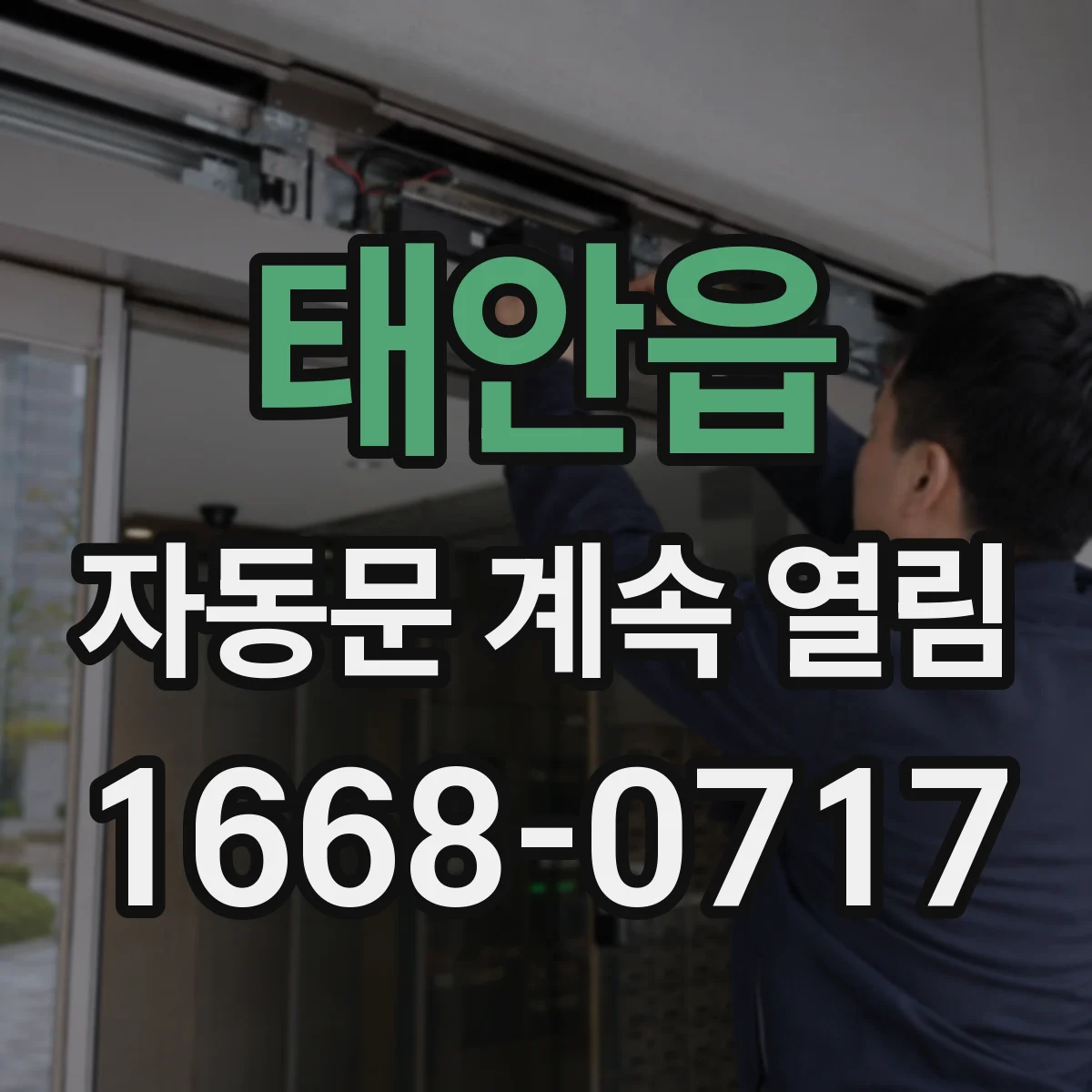 태안읍 자동문 계속 열림