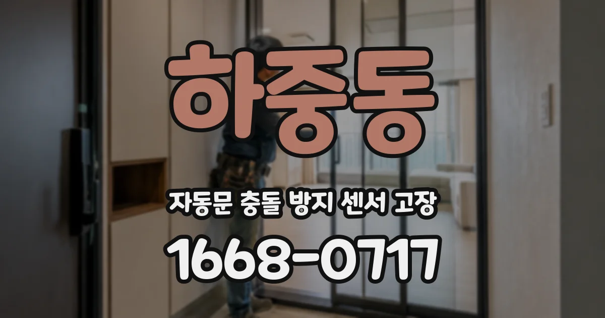 하중동 자동문 충돌 방지 센서 고장