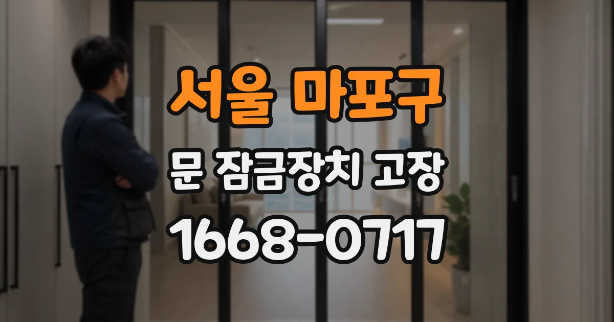 서울 마포구 문 잠금장치 고장