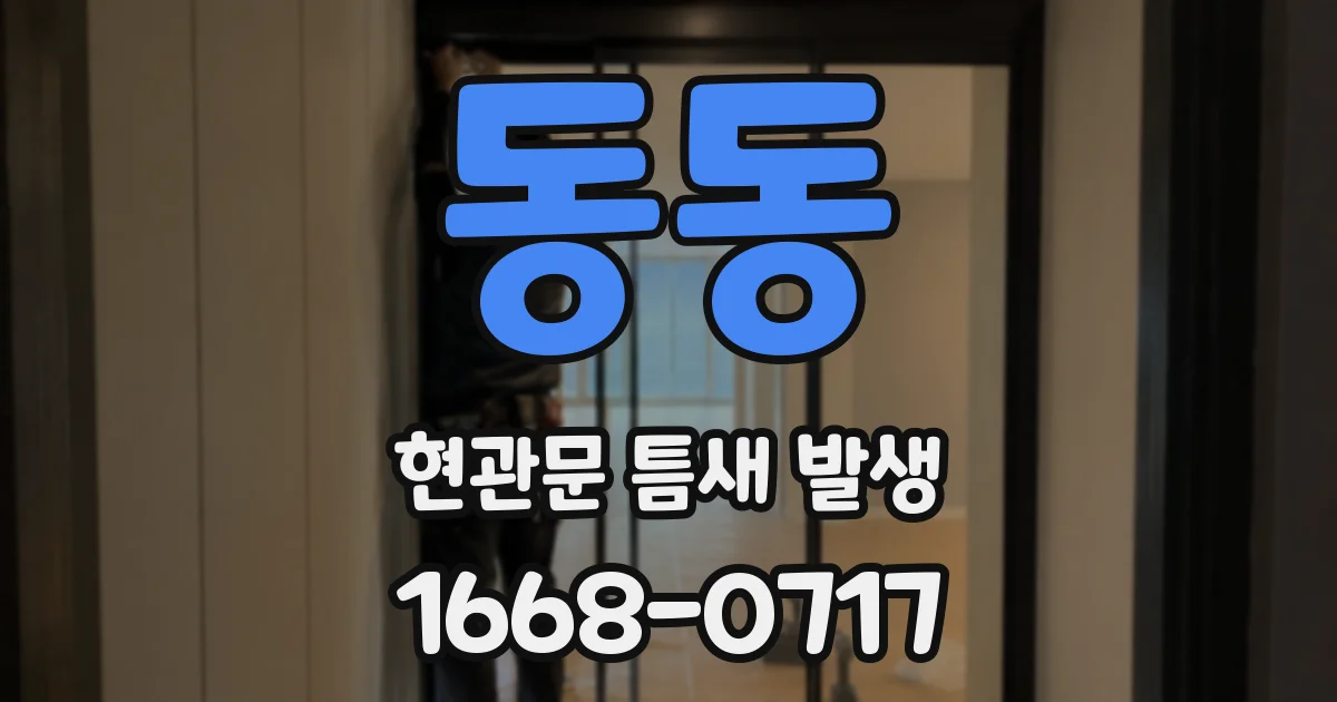 동동 현관문 틈새 발생
