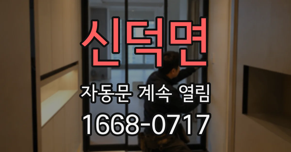 신덕면 자동문 계속 열림